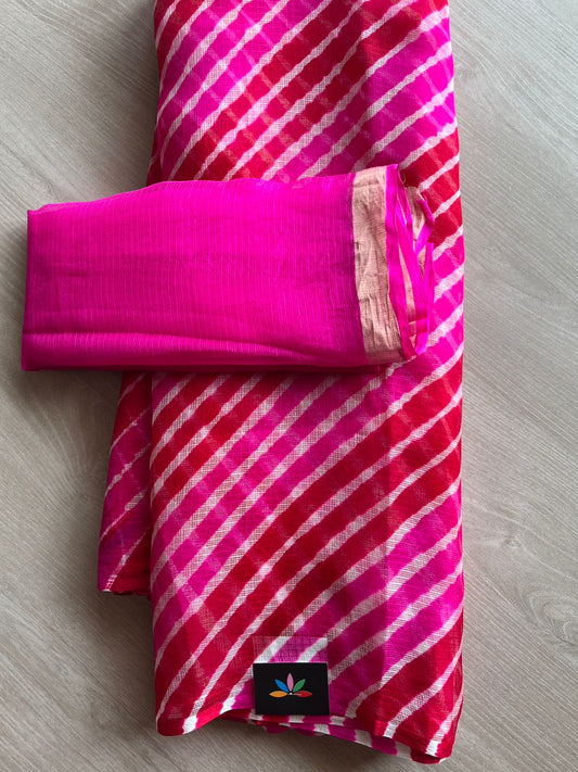 Double Colour Leheriya Kota Silk Saree -26560