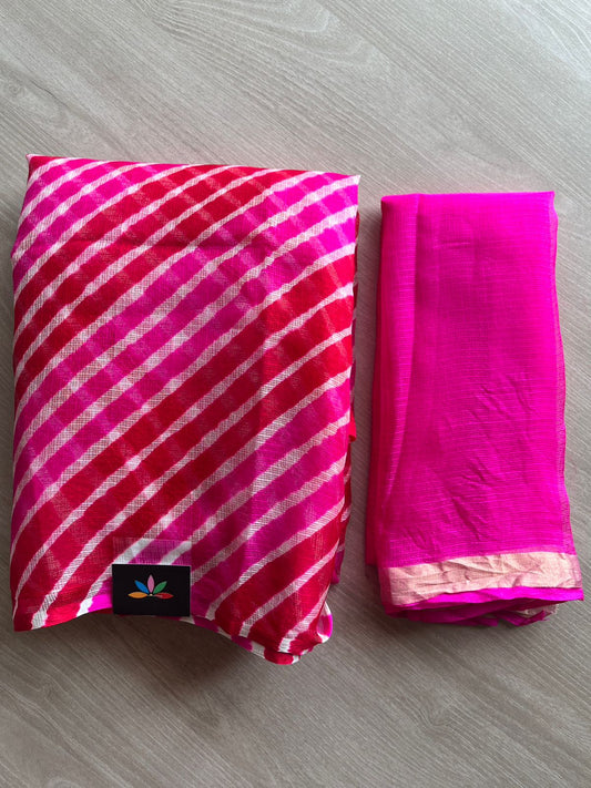 Double Colour Leheriya Kota Silk Saree -26560