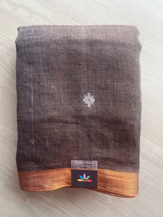 Handloom Tissue Linen Jamdani Saree -26645