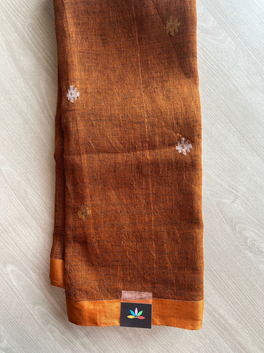 Handloom Tissue Linen Jamdani Saree -26648