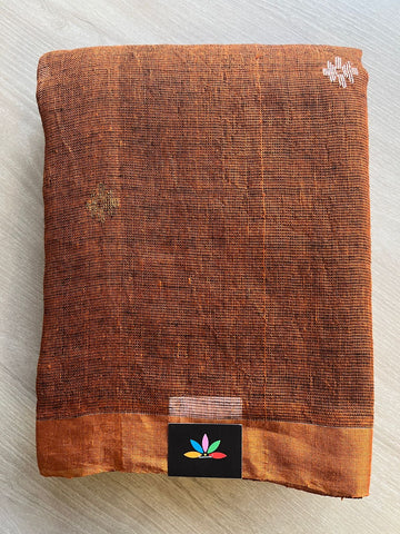 Handloom Tissue Linen Jamdani Saree -26648