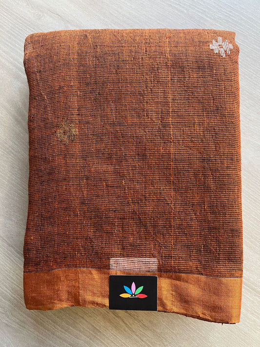 Handloom Tissue Linen Jamdani Saree -26648