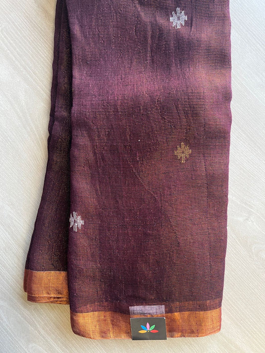 Handloom Tissue Linen Jamdani Saree -26650
