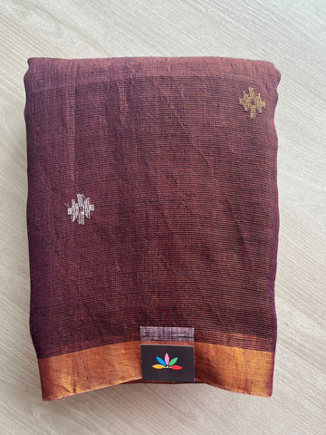 Handloom Tissue Linen Jamdani Saree -26650
