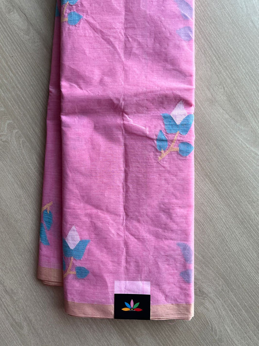 Handwoven Bengal Jamdani Cotton Saree (Starched)- 26660