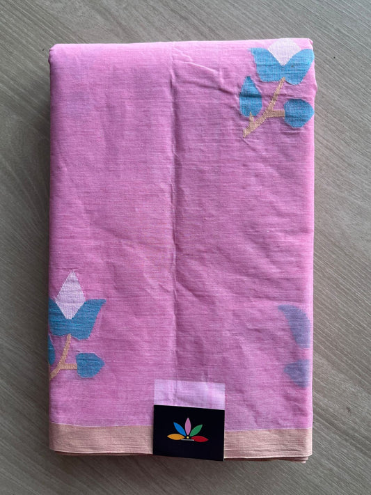 Handwoven Bengal Jamdani Cotton Saree (Starched)- 26660