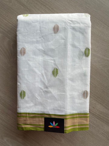 Handwoven Bengal Jamdani Cotton Saree (Starched)- 26661