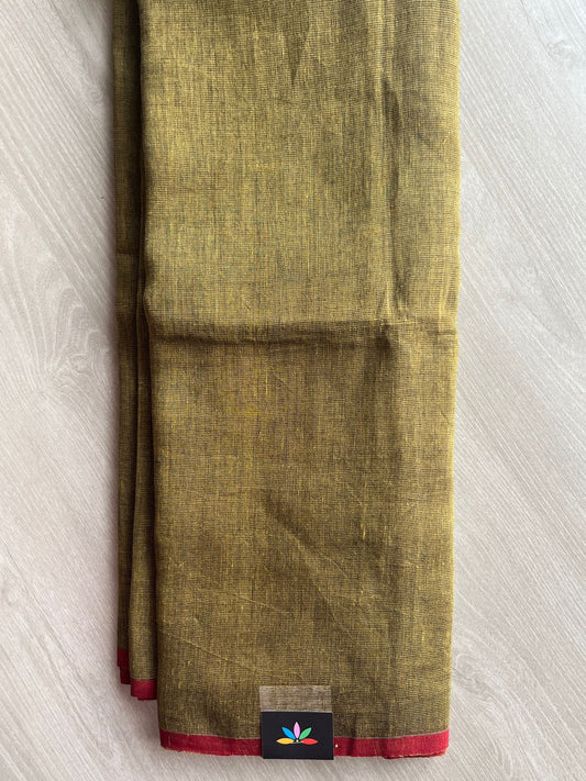 Handloom Tissue Linen Saree -26666