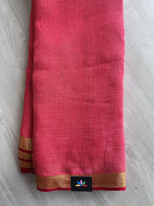 Handloom Linen Jamdani Saree -26671
