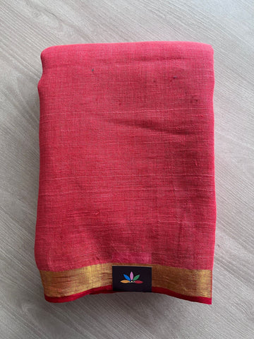 Handloom Linen Jamdani Saree -26671
