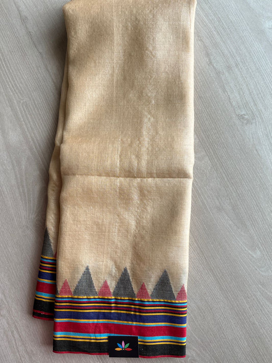 Handwoven Tussar Silk Bujodi Saree - 26674