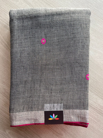 Tissue Linen Jamdani Saree -26681