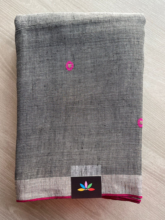 Tissue Linen Jamdani Saree -26681