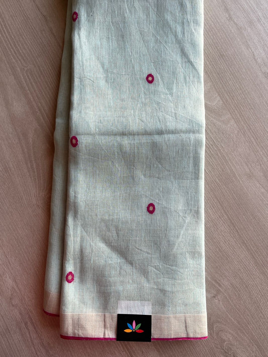 Tissue Linen Jamdani Saree -26682