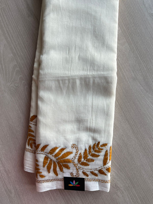 Kantha Stitch Cotton Saree -26699