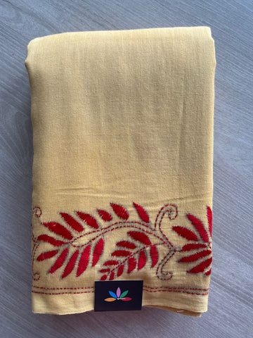 Kantha Stitch Cotton Saree - 26700