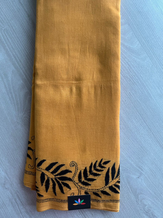 Kantha Stitch Cotton Saree - 26702