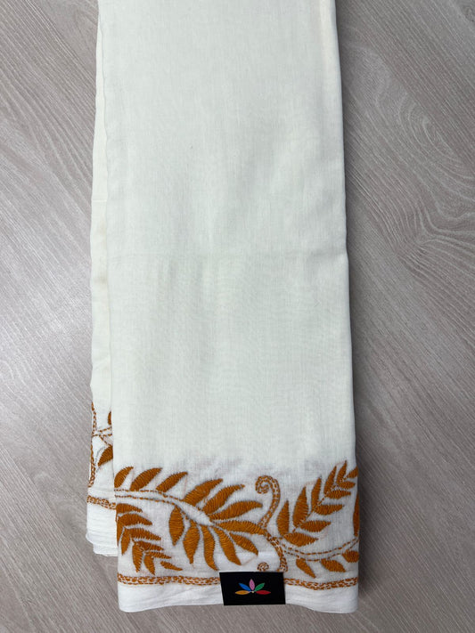 Kantha Stitch Cotton Saree - 26703