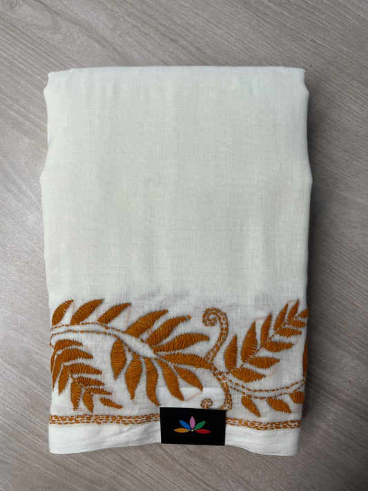 Kantha Stitch Cotton Saree - 26703