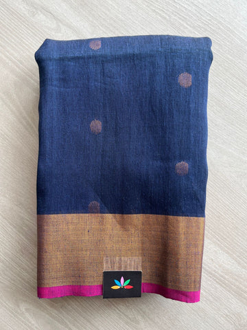 Handloom Linen Jamdani Saree - 26714