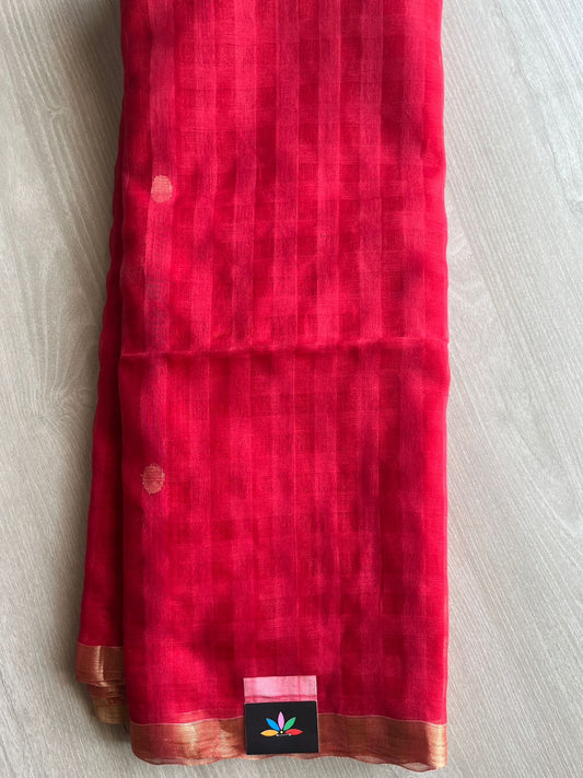 Simple Red Resham Kota Saree - 26718
