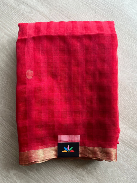 Simple Red Resham Kota Saree - 26718