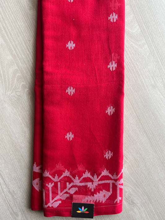 Handwoven Bengal Jamdani Cotton Sarees (Soft) - 26720