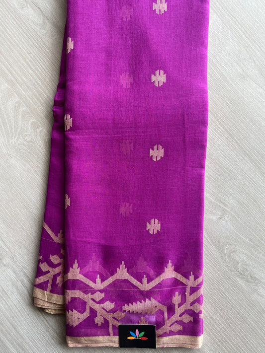 Handwoven Bengal Jamdani Cotton Sarees (Soft) - 26721
