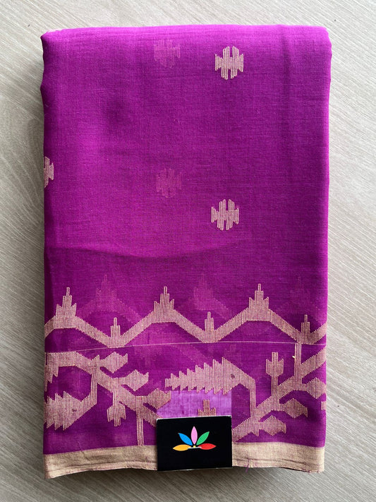 Handwoven Bengal Jamdani Cotton Sarees (Soft) - 26721