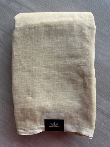 Handloom Multicolour Fine Linen Saree -26769