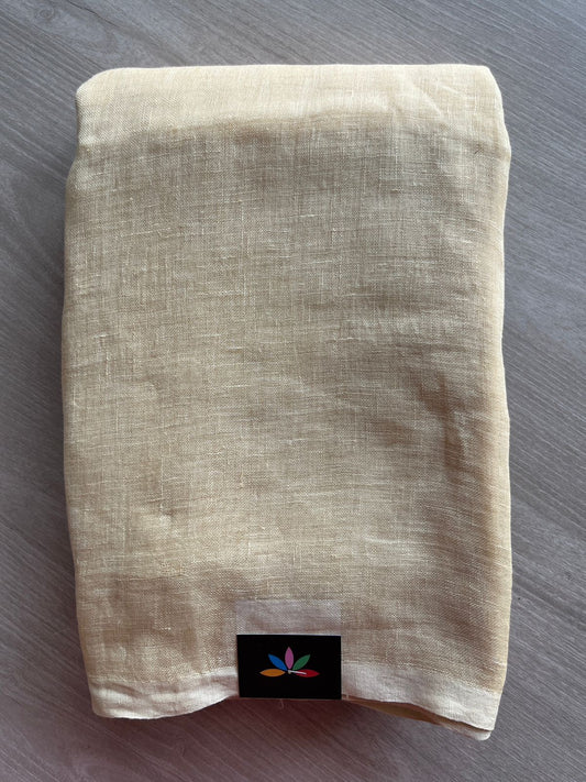 Handloom Multicolour Fine Linen Saree -26769