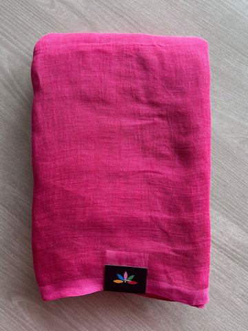 Handloom Multicolour Fine Linen Saree -26770