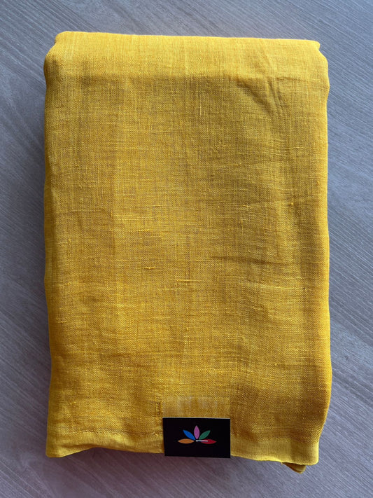 Handloom Multicolour Fine Linen Saree -26771