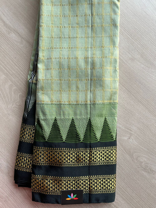 Temple Border Mercerized Cotton Ilkal Saree-26780