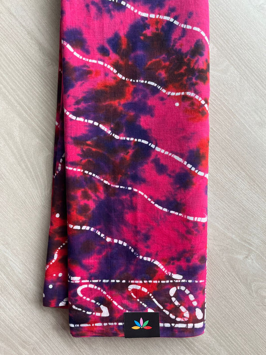 Batik Print Mul Cotton Saree -26808