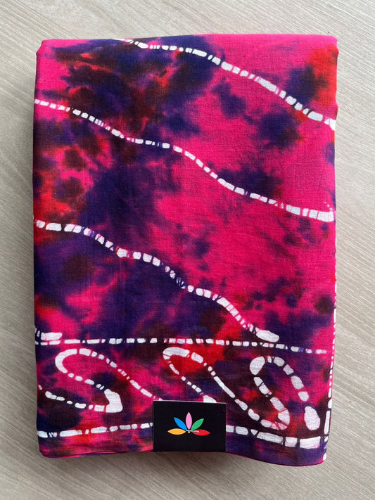 Batik Print Mul Cotton Saree -26808