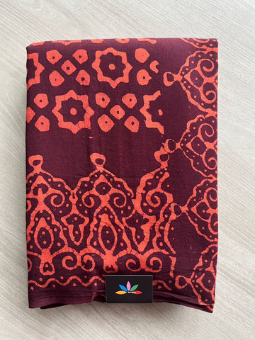 Batik Print Mul Cotton Saree -26810