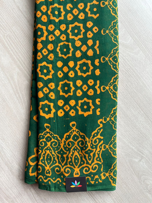 Batik Print Mul Cotton Saree -26812