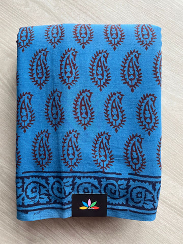 Bagh Handblock Print Mul Cotton Saree -26820