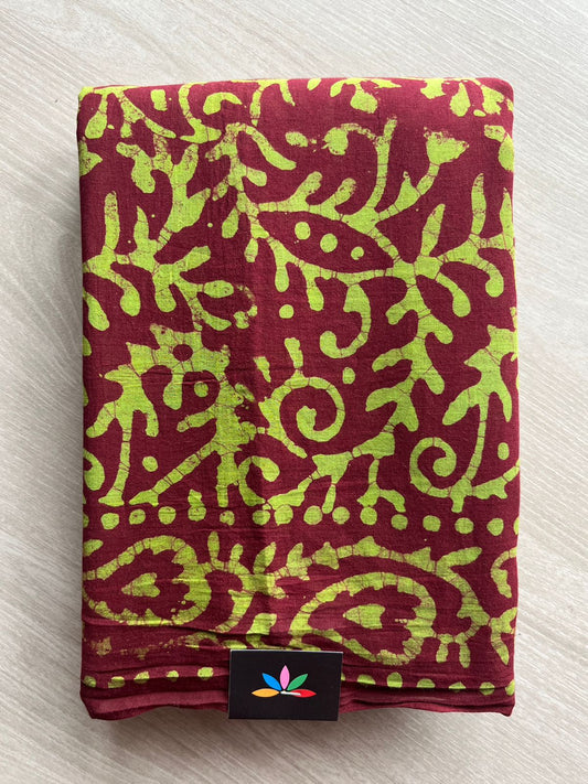 Batik Print Mul Cotton Saree -26813
