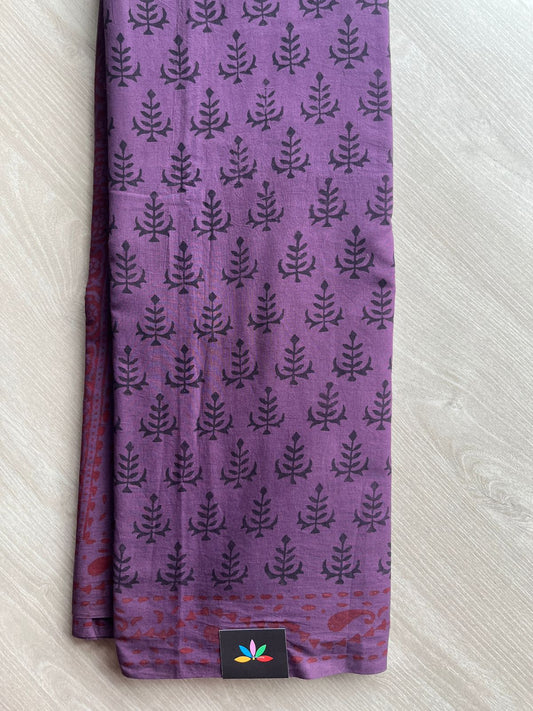 Bagh Handblock Print Mul Cotton Saree -26821