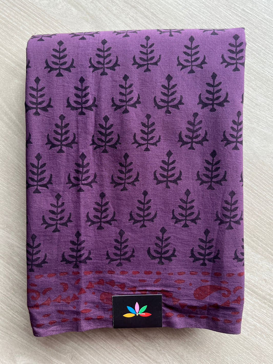 Bagh Handblock Print Mul Cotton Saree -26821