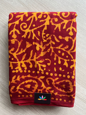 Batik Print Mul Cotton Saree -26814