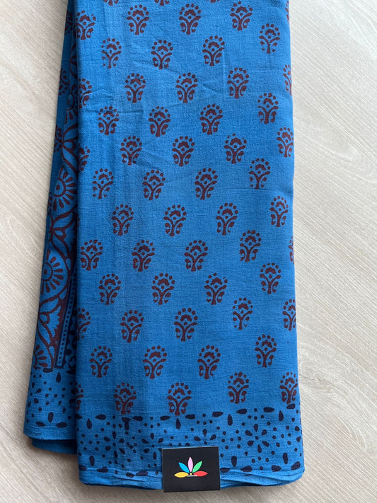 Bagh Handblock Print Mul Cotton Saree -26823