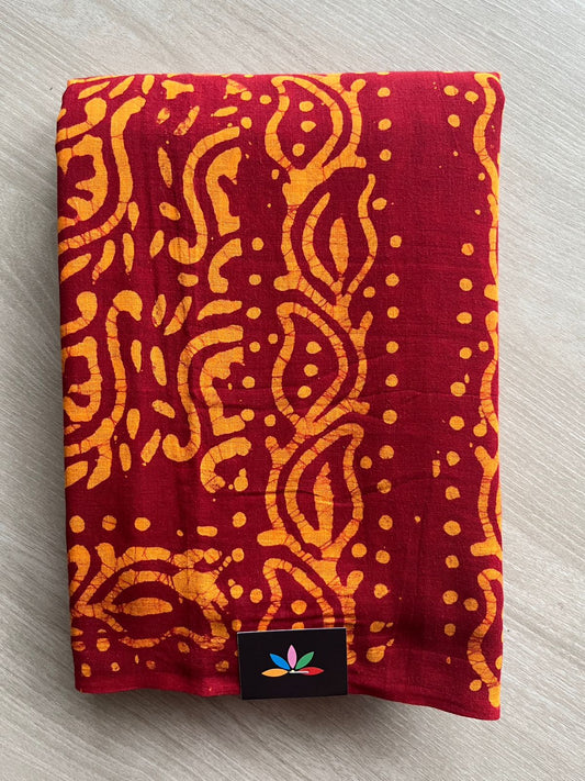 Batik Print Mul Cotton Saree -26817