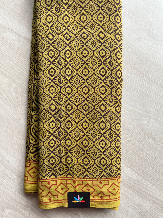 Bagh Handblock Print Mul Cotton Saree -26824