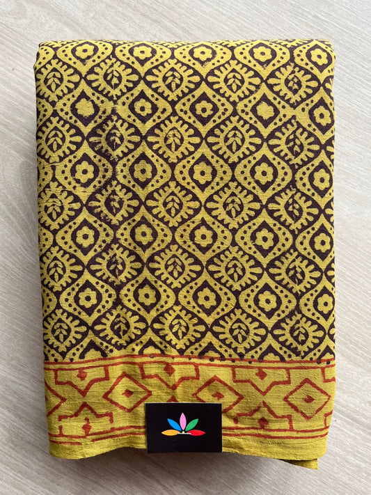 Bagh Handblock Print Mul Cotton Saree -26824