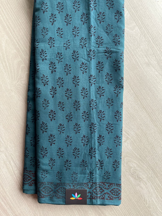 Bagh Handblock Print Mul Cotton Saree -26825