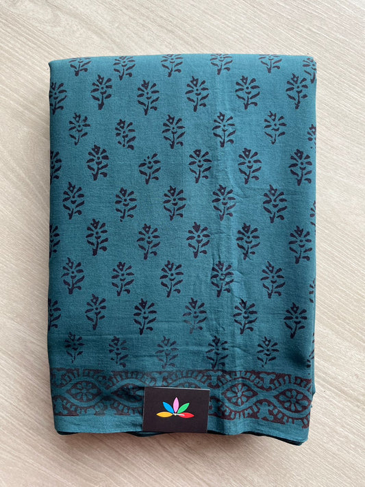 Bagh Handblock Print Mul Cotton Saree -26825