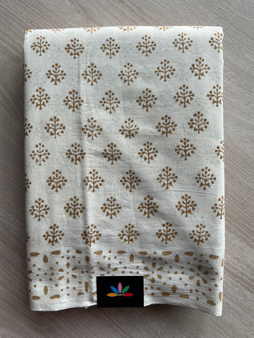 Bagh Handblock Print Mul Cotton Saree -26826